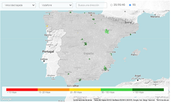 vodafone mapa 5G